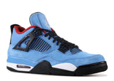 Men Air Jordan 4 Retro Travis Scott Cactus Jack University Blue
