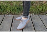 Men Casual Leather Chaussure Homme Shoes Grey