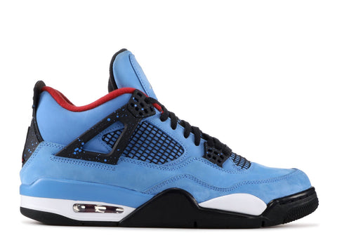 Men Air Jordan 4 Retro Travis Scott Cactus Jack University Blue