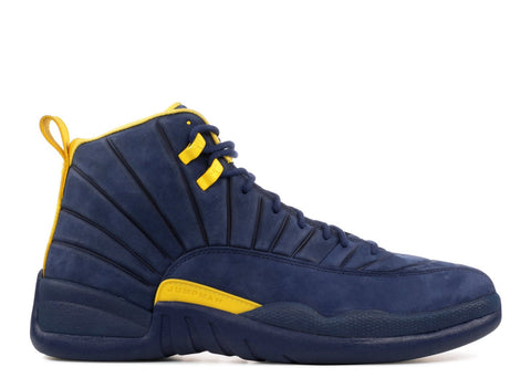 Men Air Jordan 12 Xii Retro PSNY Michigan College Navy/Amarillo
