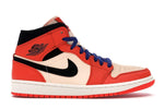 Men Air Jordan 1 Mid Team Orange Black
