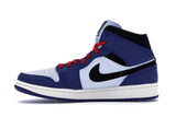 Men Air Jordan 1 Mid Deep Royal Blue Black